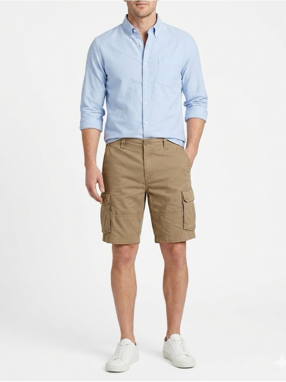 Goodfellow & Co Tan/Beige Cargo Shorts with Utility Pockets